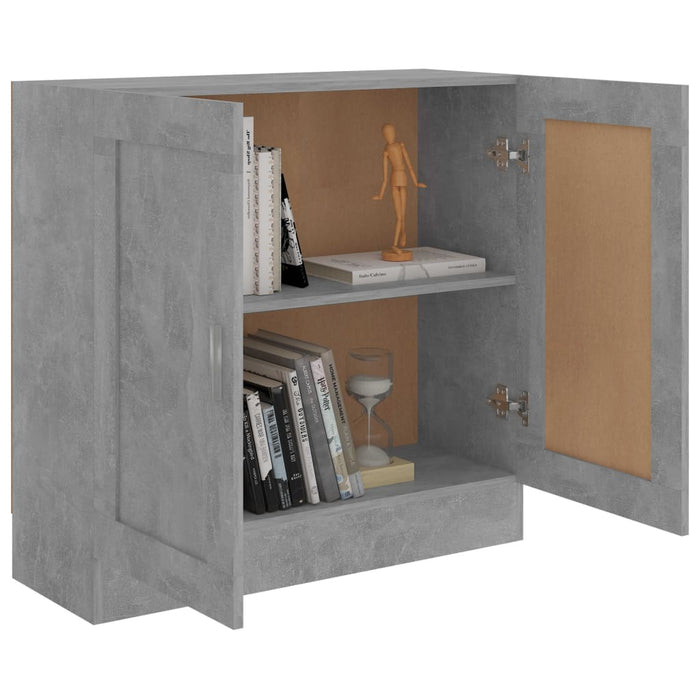 Bibliotecă, gri beton, 82,5x30,5x80 cm, lemn prelucrat WALTI