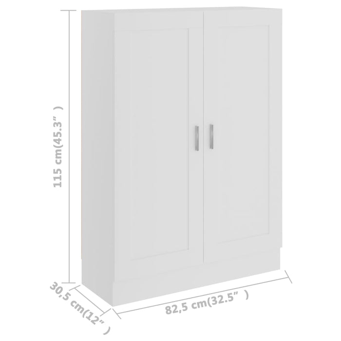Bibliotecă, alb, 82,5 x 30,5 x 115 cm, lemn prelucrat WALTI
