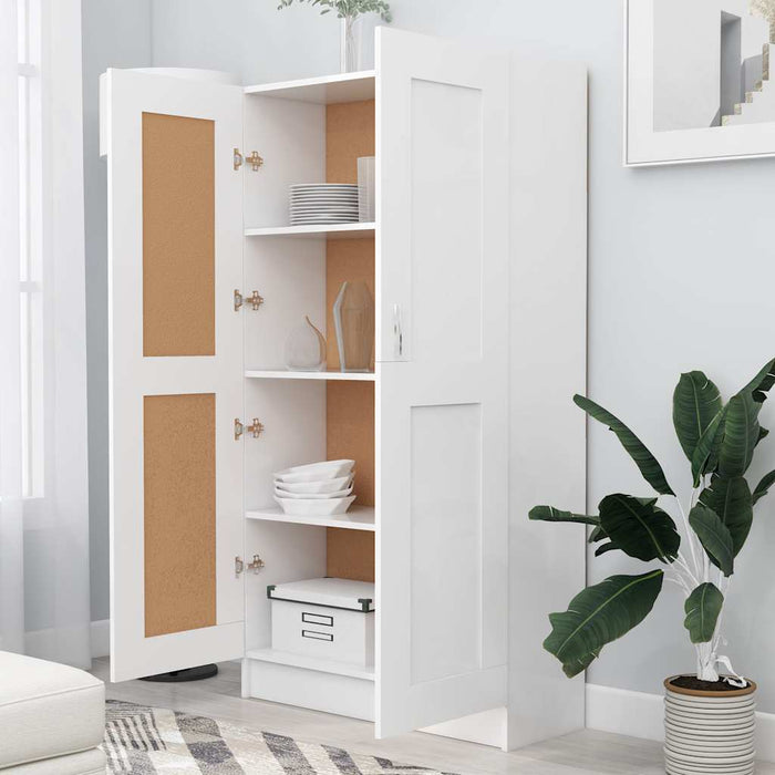 Bibliotecă, alb, 82,5 x 30,5 x 150 cm, lemn prelucrat - WALTI WALTI