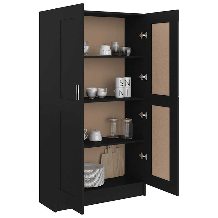 Bibliotecă, negru, 82,5x30,5x150 cm, lemn prelucrat - WALTI WALTI