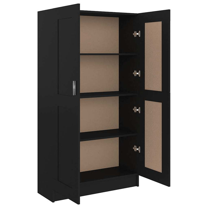 Bibliotecă, negru, 82,5x30,5x150 cm, lemn prelucrat - WALTI WALTI
