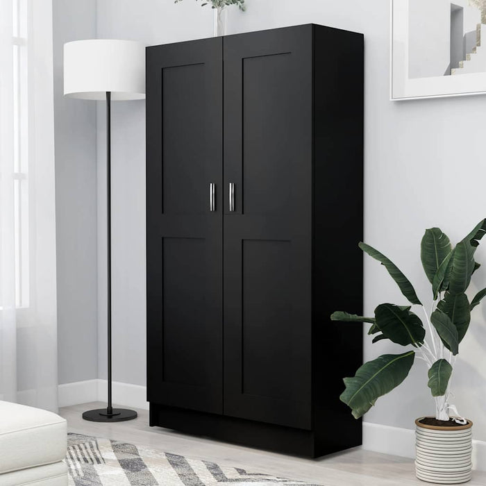Bibliotecă, negru, 82,5x30,5x150 cm, lemn prelucrat - WALTI WALTI