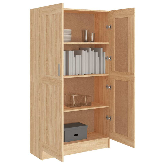 Bibliotecă, stejar Sonoma, 82,5x30,5x150 cm, lemn prelucrat - WALTI WALTI