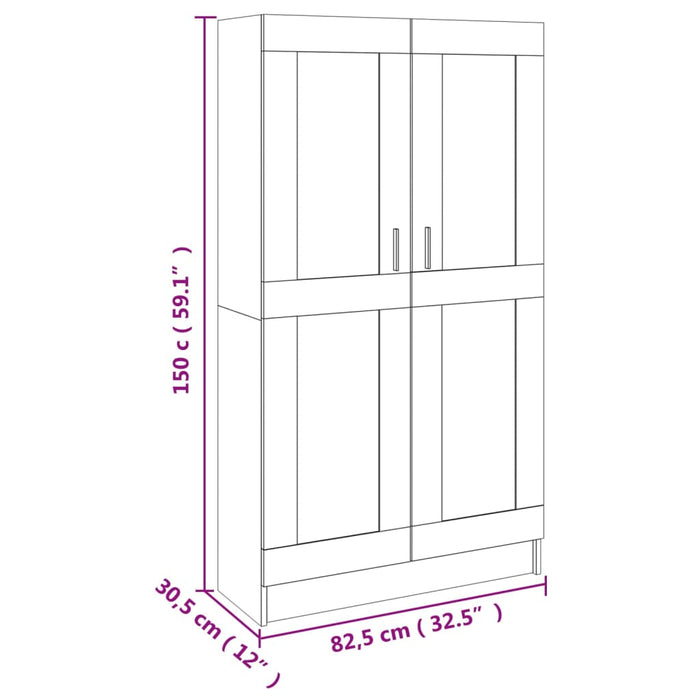 Bibliotecă, gri beton, 82,5 x 30,5 x 150 cm, PAL - WALTI WALTI