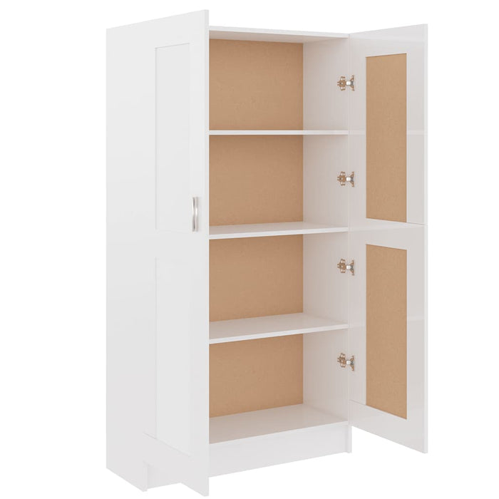 Bibliotecă, alb extralucios, 82,5x30,5x150 cm, lemn prelucrat - WALTI WALTI