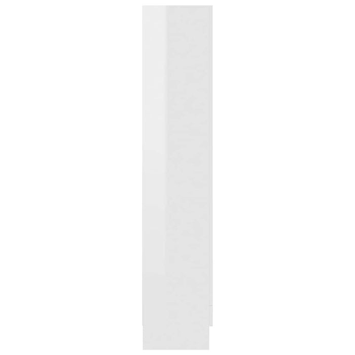 Bibliotecă, alb extralucios, 82,5x30,5x150 cm, lemn prelucrat - WALTI WALTI