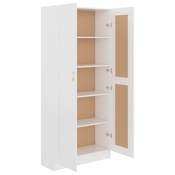 Bibliotecă, alb, 82,5x30,5x185,5 cm, lemn prelucrat WALTI