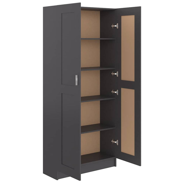 Bibliotecă, gri, 82,5 x 30,5 x 185,5 cm, PAL WALTI
