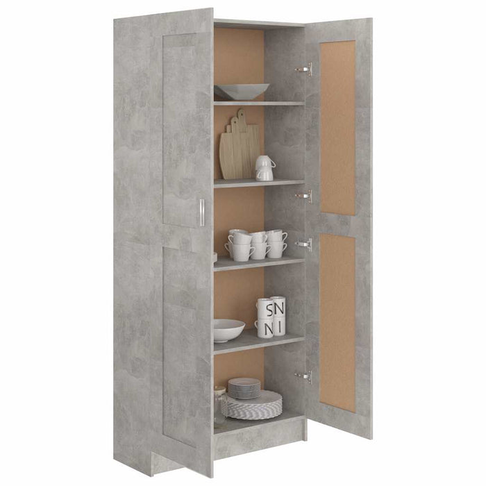 Bibliotecă, gri beton, 82,5 x 30,5 x 185,5 cm, lemn prelucrat WALTI