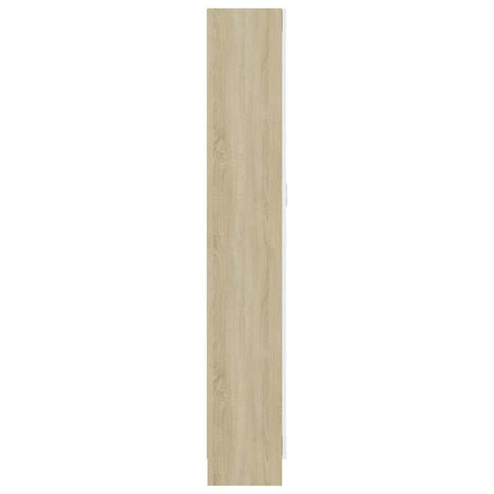 Bibliotecă, alb și stejar Sonoma, 82,5 x 30,5 x 185,5 cm, PAL WALTI