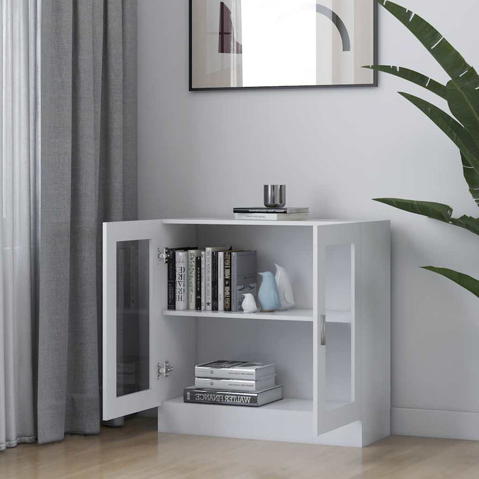 Dulap cu vitrină, alb, 82,5 x 30,5 x 80 cm, lemn prelucrat - WALTI WALTI