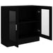 Dulap cu vitrină, negru, 82,5x30,5x80 cm, lemn prelucrat - WALTI WALTI