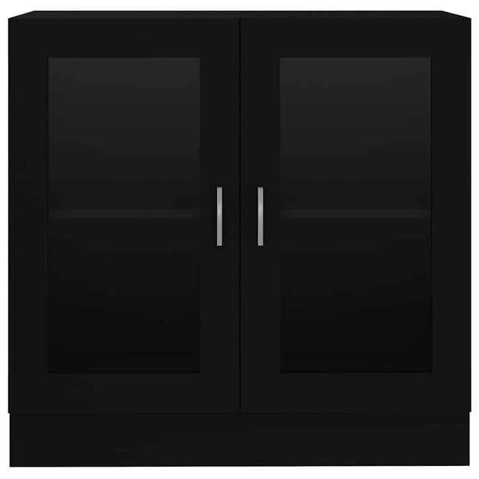 Dulap cu vitrină, negru, 82,5x30,5x80 cm, lemn prelucrat - WALTI WALTI