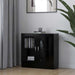 Dulap cu vitrină, negru, 82,5x30,5x80 cm, lemn prelucrat - WALTI WALTI