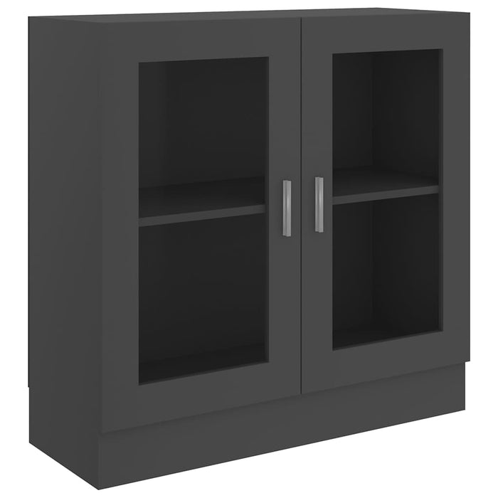 Dulap cu vitrină, gri, 82,5 x 30,5 x 80 cm, PAL WALTI