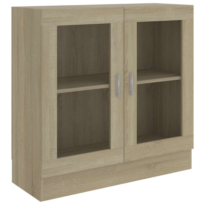 Dulap cu vitrină, stejar sonoma 82,5x30,5x80 cm lemn prelucrat - WALTI WALTI