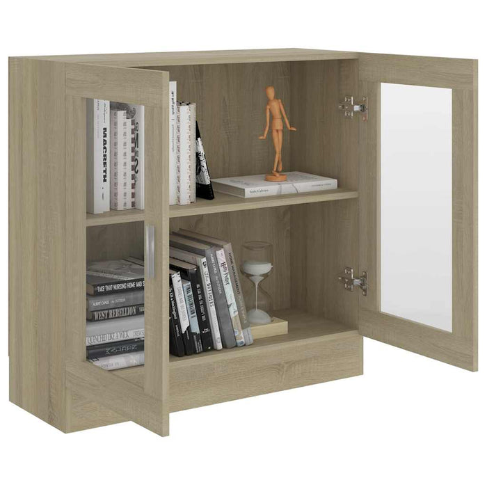 Dulap cu vitrină, stejar sonoma 82,5x30,5x80 cm lemn prelucrat - WALTI WALTI