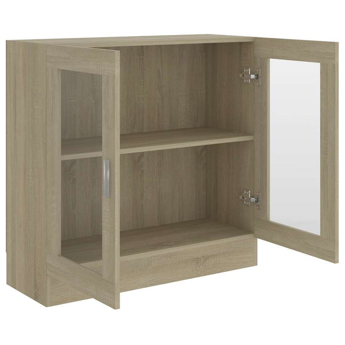 Dulap cu vitrină, stejar sonoma 82,5x30,5x80 cm lemn prelucrat - WALTI WALTI