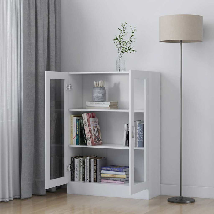 Dulap cu vitrină, alb, 82,5 x 30,5 x 115 cm, lemn prelucrat - WALTI WALTI