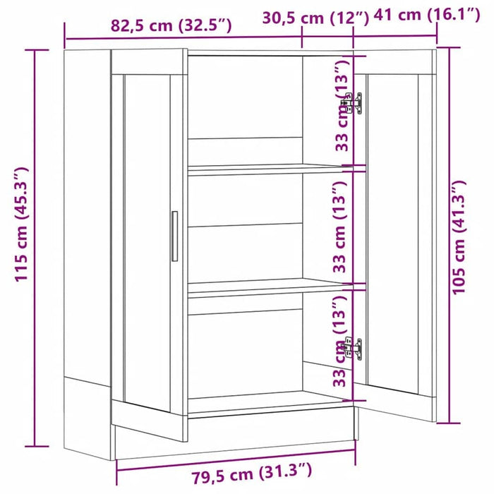 Dulap cu vitrină, alb, 82,5 x 30,5 x 115 cm, lemn prelucrat - WALTI WALTI