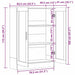 Dulap cu vitrină, alb, 82,5 x 30,5 x 115 cm, lemn prelucrat - WALTI WALTI