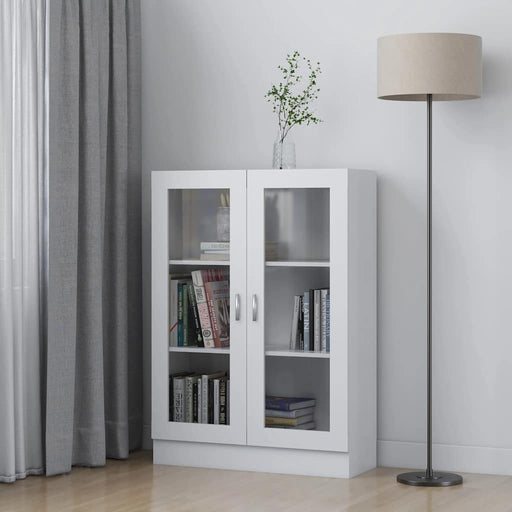 Dulap cu vitrină, alb, 82,5 x 30,5 x 115 cm, lemn prelucrat - WALTI WALTI