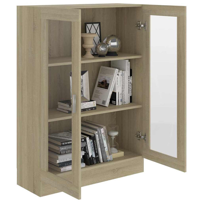 Dulap cu vitrină stejar sonoma 82,5x30,5x115 cm lemn prelucrat - WALTI WALTI