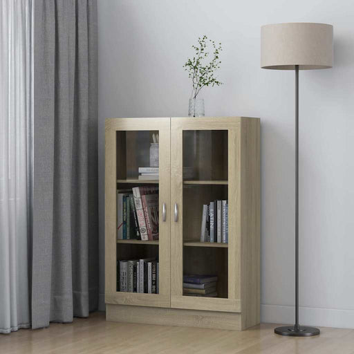 Dulap cu vitrină stejar sonoma 82,5x30,5x115 cm lemn prelucrat - WALTI WALTI