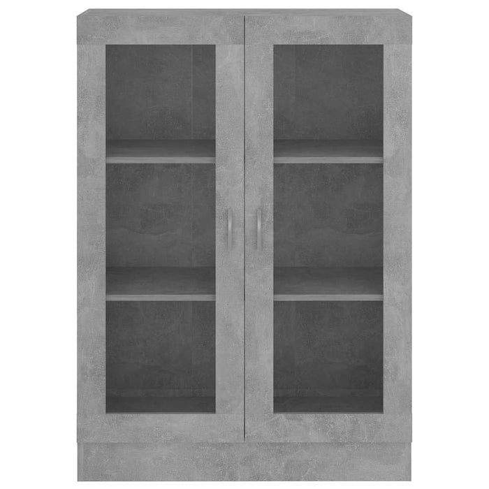 Dulap cu vitrină, gri beton, 82,5x30,5x115 cm, lemn prelucrat - WALTI WALTI