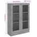 Dulap cu vitrină, gri beton, 82,5x30,5x115 cm, lemn prelucrat - WALTI WALTI