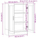Dulap cu vitrină, gri beton, 82,5x30,5x115 cm, lemn prelucrat - WALTI WALTI