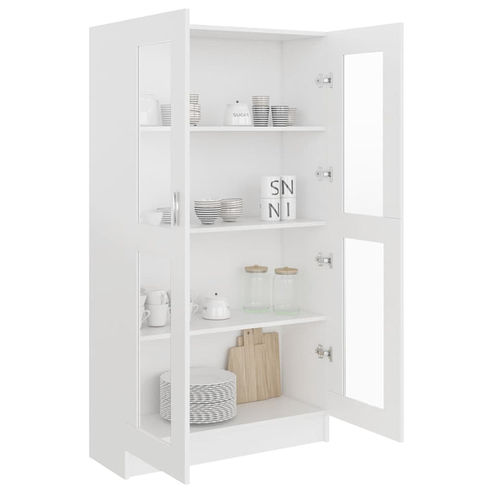 Dulap cu vitrină, alb, 82,5x30,5x150 cm, lemn prelucrat - WALTI WALTI
