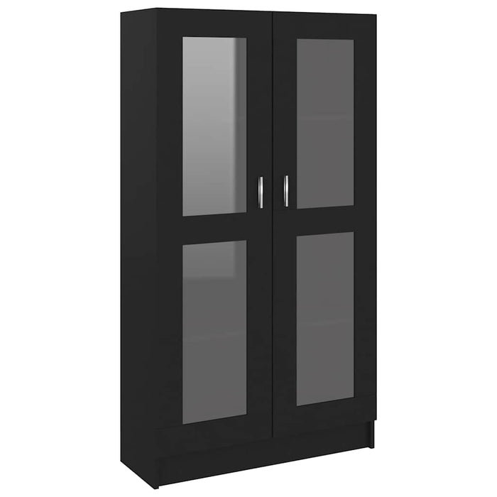 Dulap cu vitrină, negru, 82,5x30,5x150 cm, lemn prelucrat - WALTI WALTI