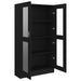 Dulap cu vitrină, negru, 82,5x30,5x150 cm, lemn prelucrat - WALTI WALTI
