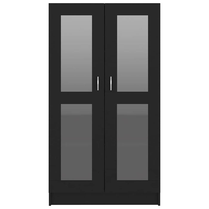 Dulap cu vitrină, negru, 82,5x30,5x150 cm, lemn prelucrat - WALTI WALTI
