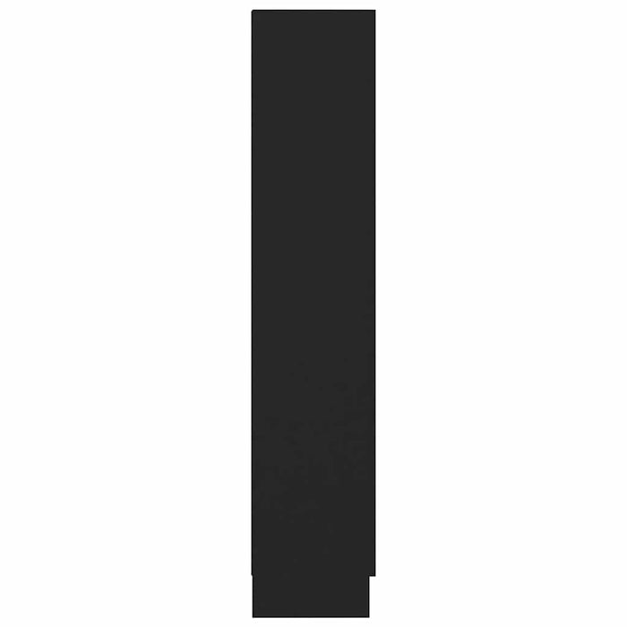 Dulap cu vitrină, negru, 82,5x30,5x150 cm, lemn prelucrat - WALTI WALTI