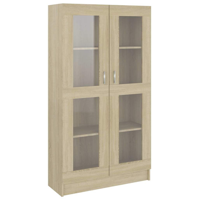 Dulap cu vitrină stejar sonoma 82,5x30,5x150 cm, lemn prelucrat - WALTI WALTI