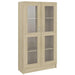 Dulap cu vitrină stejar sonoma 82,5x30,5x150 cm, lemn prelucrat - WALTI WALTI