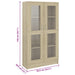 Dulap cu vitrină stejar sonoma 82,5x30,5x150 cm, lemn prelucrat - WALTI WALTI