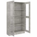 Dulap cu vitrină, gri beton, 82,5x30,5x150 cm, lemn prelucrat - WALTI WALTI