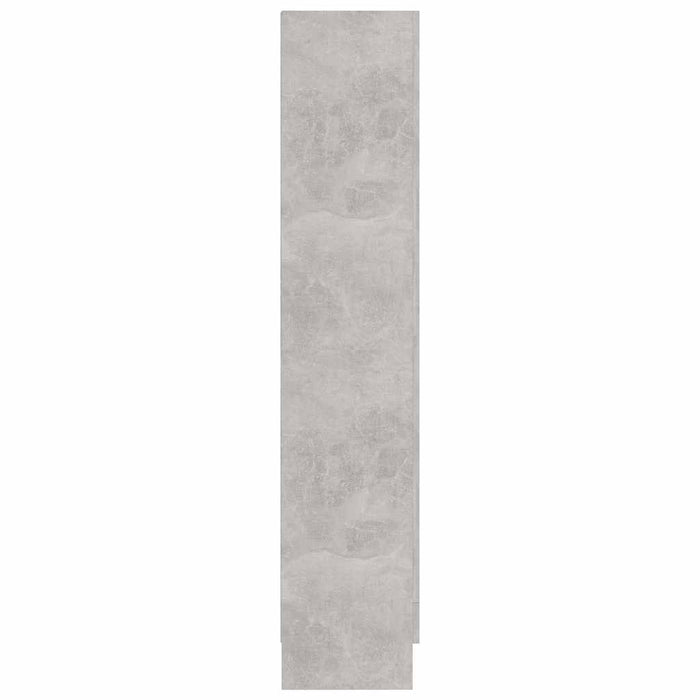 Dulap cu vitrină, gri beton, 82,5x30,5x150 cm, lemn prelucrat - WALTI WALTI