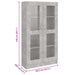 Dulap cu vitrină, gri beton, 82,5x30,5x150 cm, lemn prelucrat - WALTI WALTI