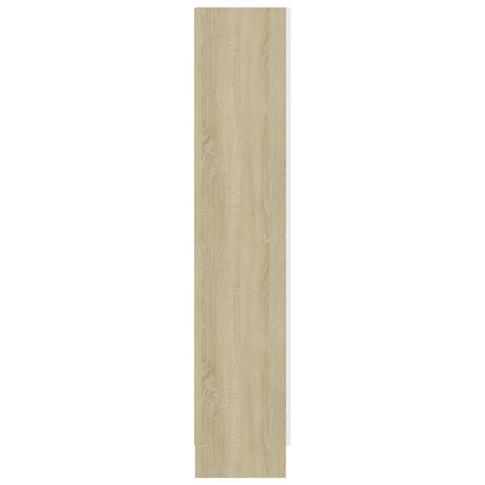 Dulap cu vitrină, alb&stejar Sonoma, 82,5 x 30,5 x 150 cm, PAL WALTI