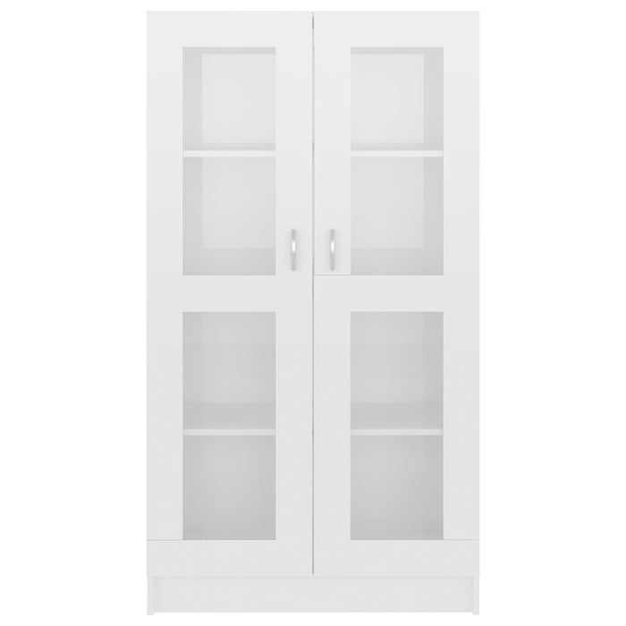 Dulap vitrină, alb extralucios 82,5x30,5x150 cm lemn prelucrat WALTI