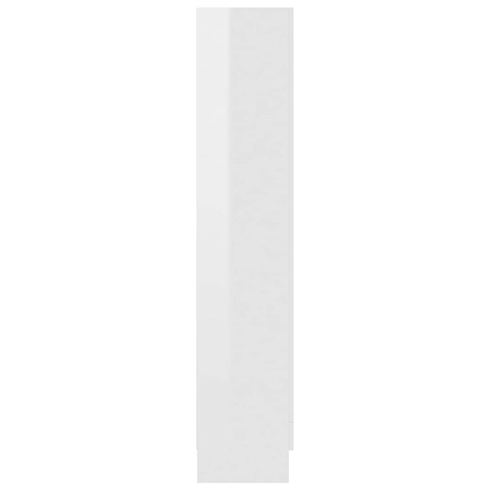 Dulap vitrină, alb extralucios 82,5x30,5x150 cm lemn prelucrat WALTI