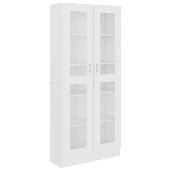 Dulap cu vitrină, alb, 82,5 x 30,5 x 185 cm, lemn prelucrat - WALTI WALTI