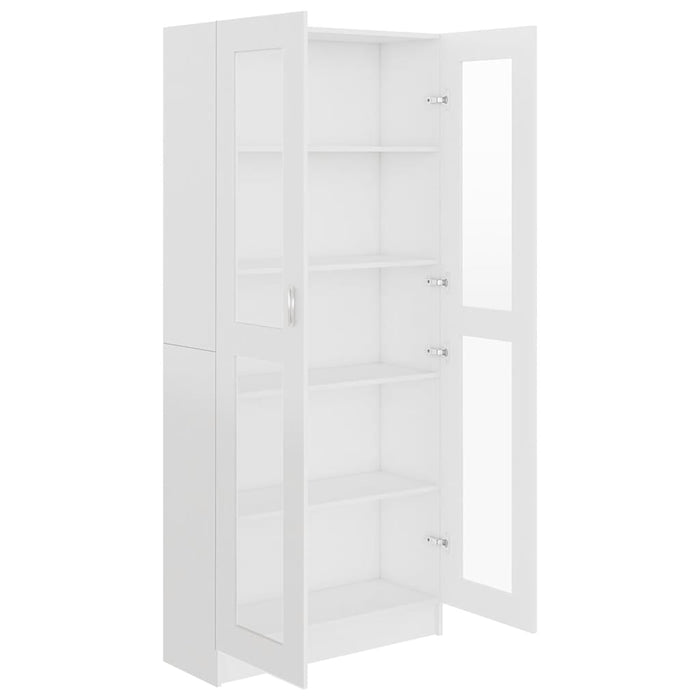 Dulap cu vitrină, alb, 82,5 x 30,5 x 185 cm, lemn prelucrat - WALTI WALTI