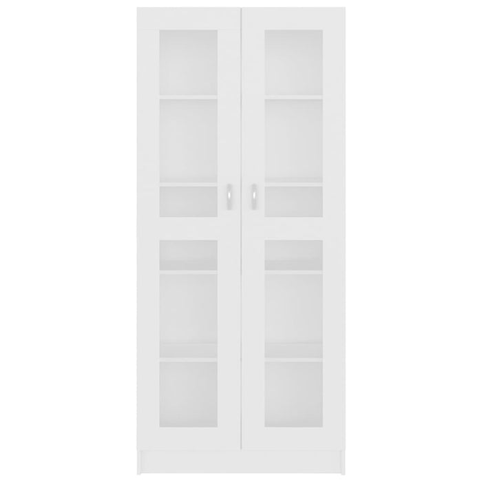 Dulap cu vitrină, alb, 82,5 x 30,5 x 185 cm, lemn prelucrat - WALTI WALTI
