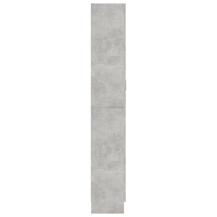 Dulap cu vitrină, gri beton, 82,5x30,5x185 cm, lemn prelucrat WALTI
