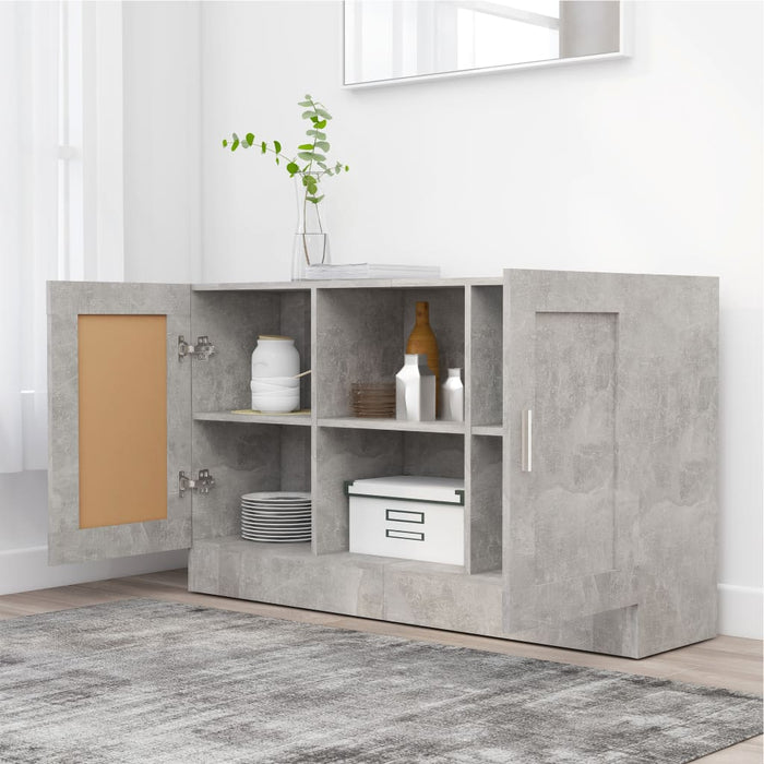 Dulap, gri beton, 120x30,5x70 cm, lemn prelucrat WALTI